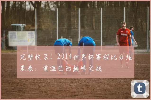 完整收录！2014世界杯赛程比分结果表，重温巴西巅峰之战